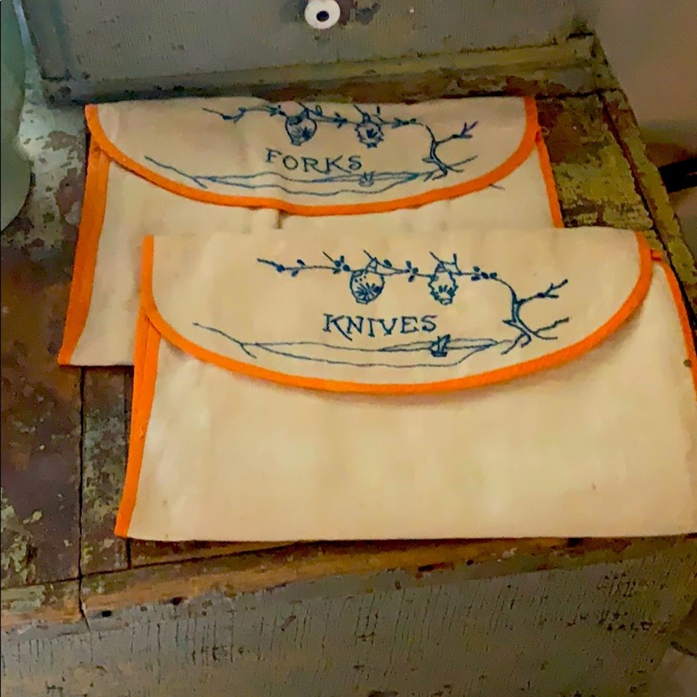 Two vintage knife and fork holders - Picture 1 of 6
